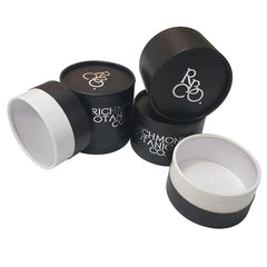 Custom Printing Black White Cardboard Tube Gift Box Luxury Round Round Flower Box Paper Tube Packaging