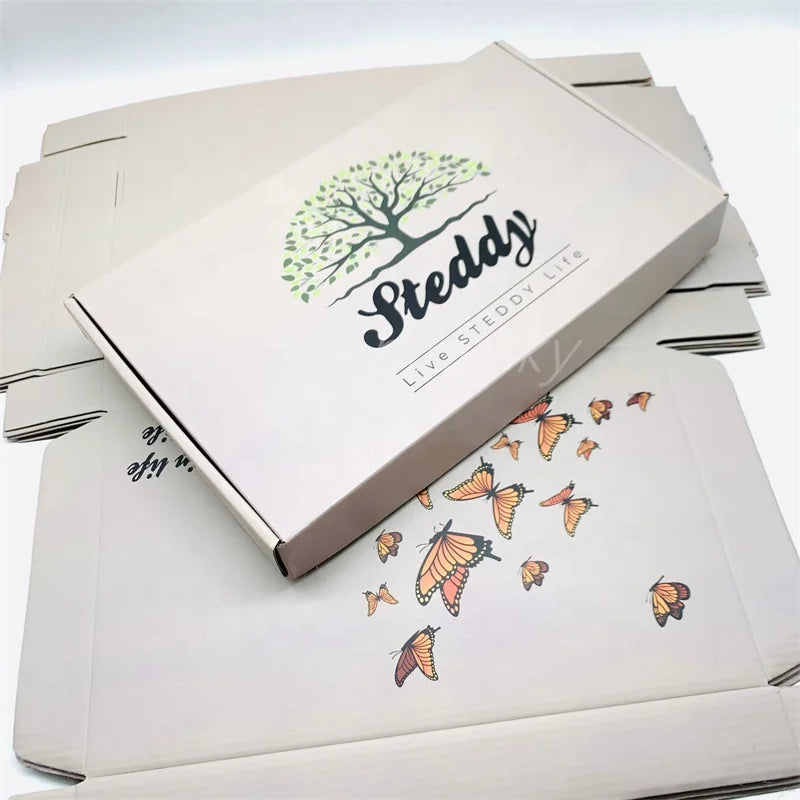 Wholesale pink Colored Airplane Boxes square Packaging Paper Boxes for Jewelry Clothing Cosmetics Express Delivery Box with Logo