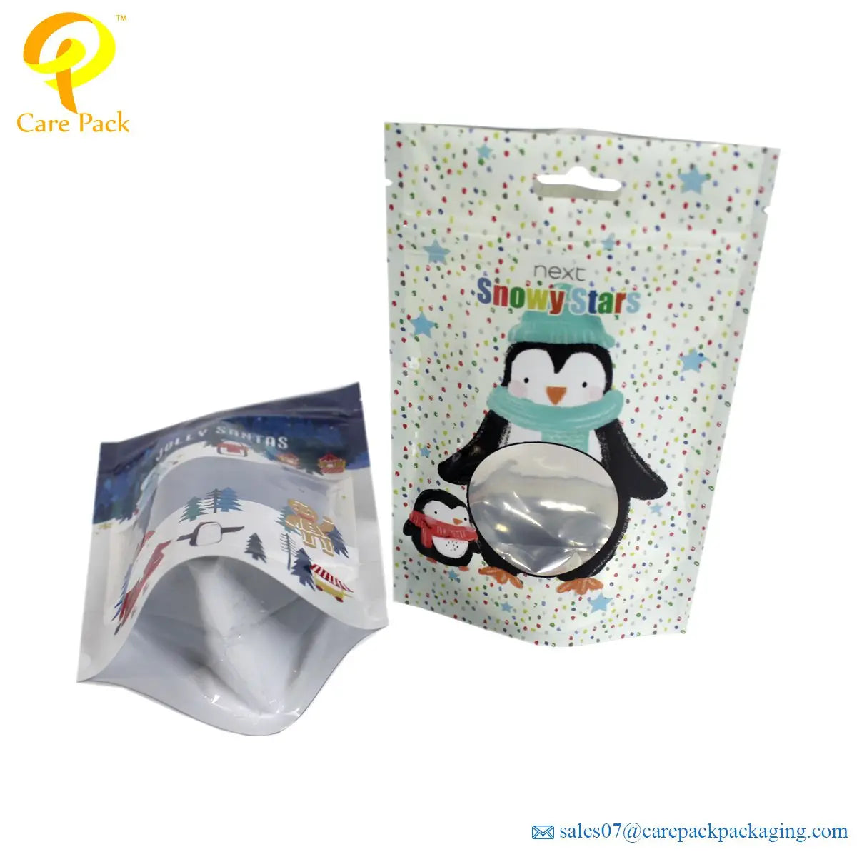 Stand up Pouch Zip Lock Bags Merry Christmas Gift Food Packaging Custom Printed Kraft Paper Gravure Printing Zipper Top Accept