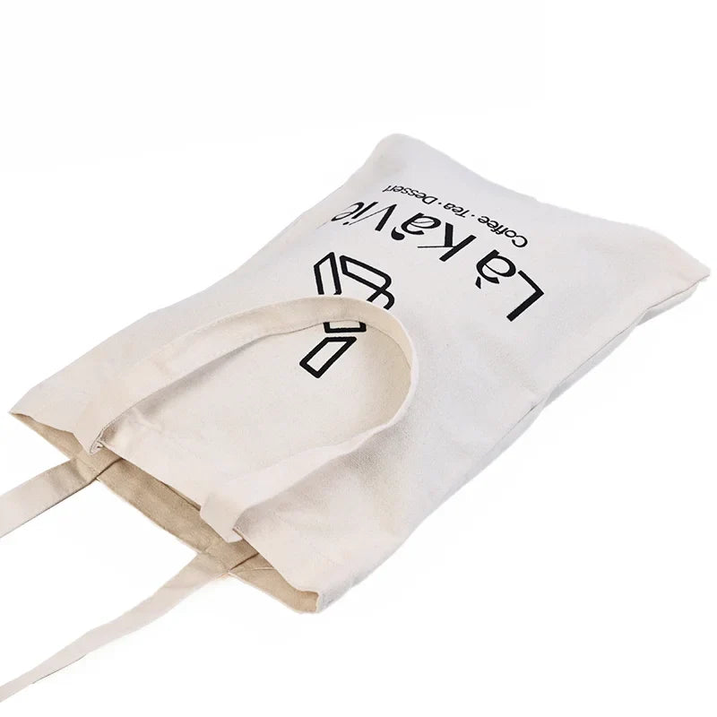 Customized Wholesale White Cotton Tote Bag With Logo High Quality Canvas Cotton Shoulder Tote Bag