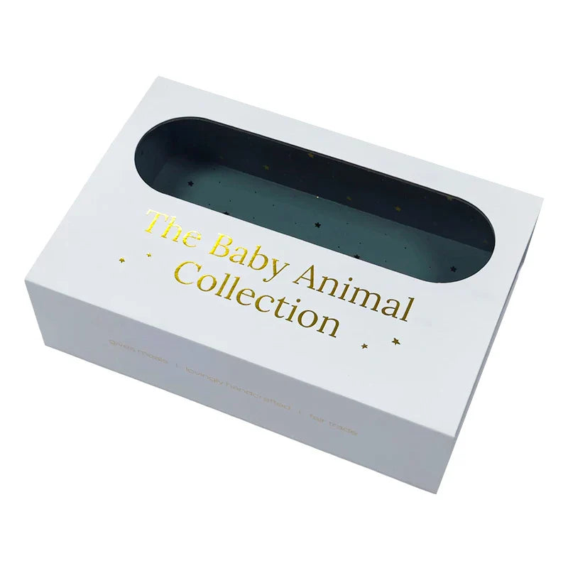 Custom Logo Eco Friendly Mens Christmas Socks Carton Packaging Paper Rigid Cardboard Lid and Base Gift Box With Window