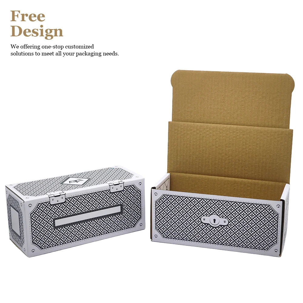 EU Wholesale Custom Logo Printed Small Size Unique Corrugated Shipping Boxes Cardboard Skincare Mailer Clothing Packing Box