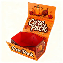 Thanks Giving Reusable Recyclable Folding Packaging Flat Folding Printing Hard Rigid Foldable Paper Box With Magnet Closure