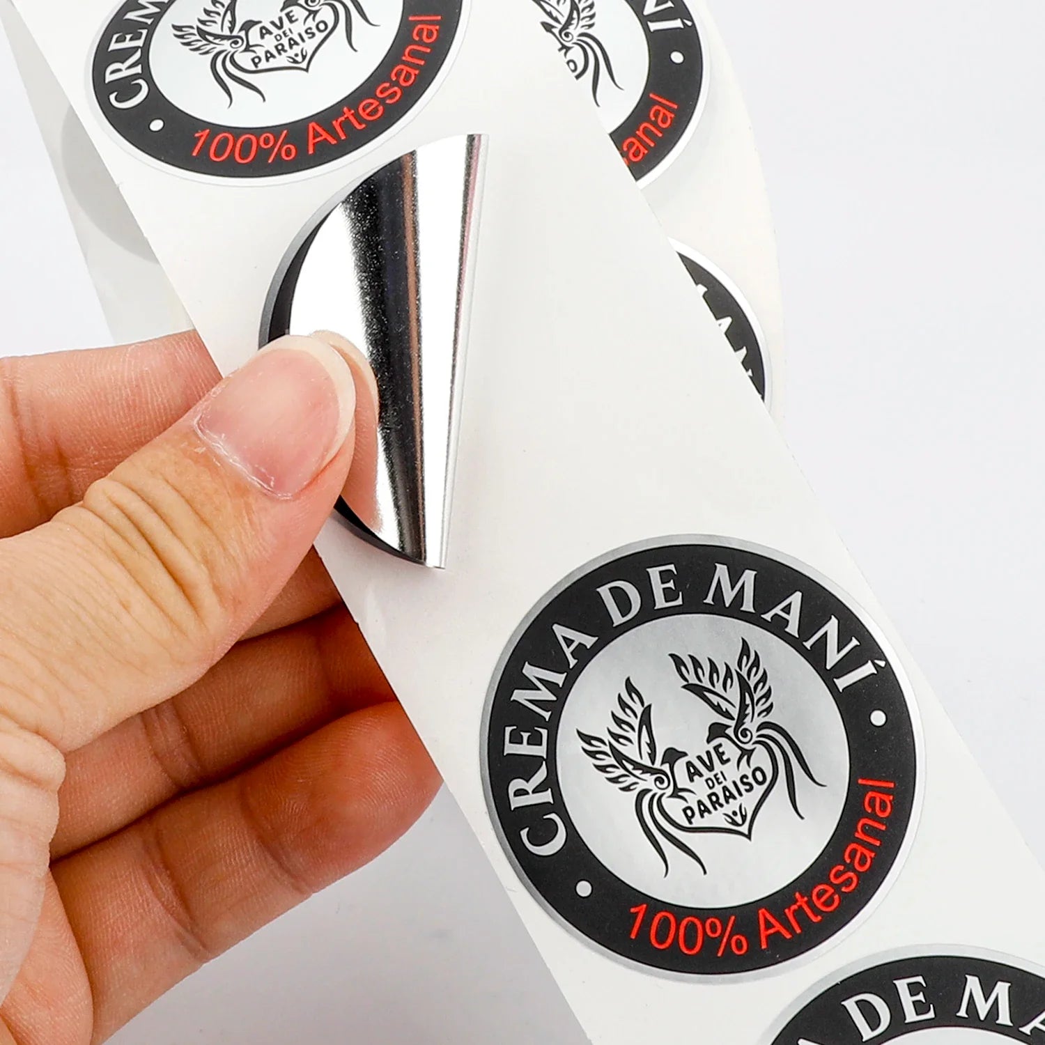 Personalized Logo Food Sticker Printing Self Adhesive Vinyl Round Waterproof Custom Packaging Roll Sticker Label for Bottle