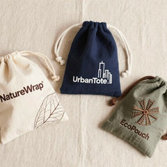 Eco Friendly Drawstring Bags Hotel Welcome Bags Corporate Gift Bags OEM Linen Cotton Bags Handmade Soap Packaging