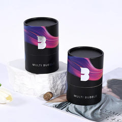 Custom Round Food    Packaging Bottles Luxury Cardboard Tube Black Push up Gold Foil Paper Tube Box Packaging