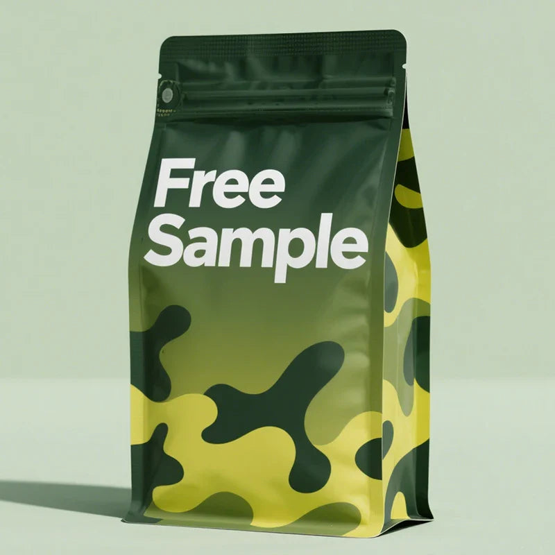 Aluminum Foil Compostable PE Resealable Plastic Quad Side Seal Packaging Coffee Bean Bag With Zipper