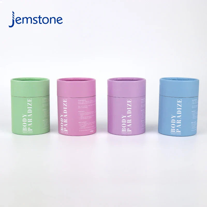 Eco-Friendly Custom Food Grade  Kraft Cardboard Tea Coffee Cylinder Packaging Collagen Powder Spices Salt Paper Tube