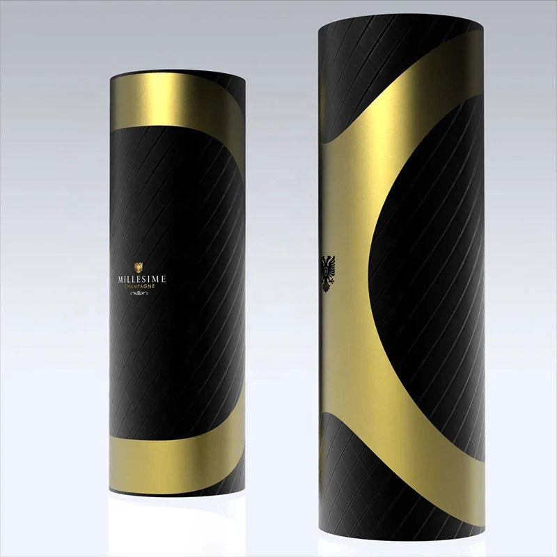 Custom Biodegradable Kraft Cylinder Box Craft Coffee Wine Cardboard 50ml 100ml Tube Packaging