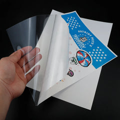 Premium Self Adhesive Inkjet Printable Transparent Backing Viny Matte Glossy 8.5x11 A4 Sticker Paper Sheet With Clear Backing