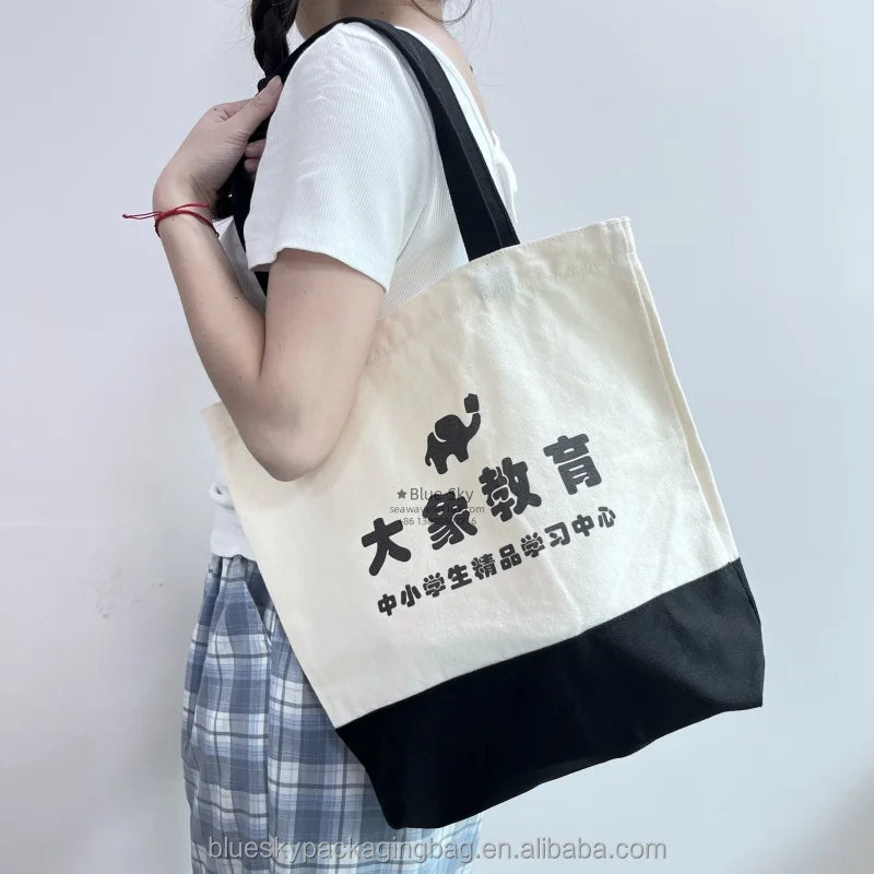 Professional Canvas Tote Bag for Work - Laptop Sleeve, Business Documents, Office Essentials