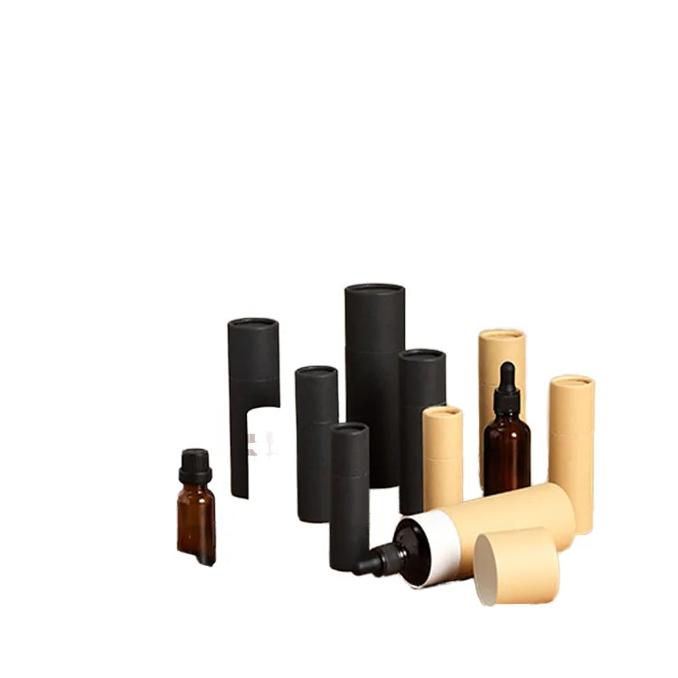 Custom Eco-Friendly Brown/Black/White Cardboard Kraft Paper Tube Packaging for Perfume Craft Use Natural Solid Stick Deodorant