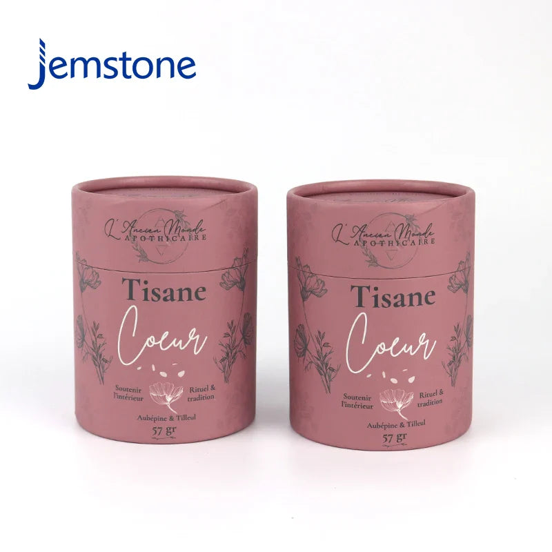 Custom Cardboard Tube  Kraft Coffee Cylinder Packaging Round Container Box Packaging Food Grade Tea Paper Tube