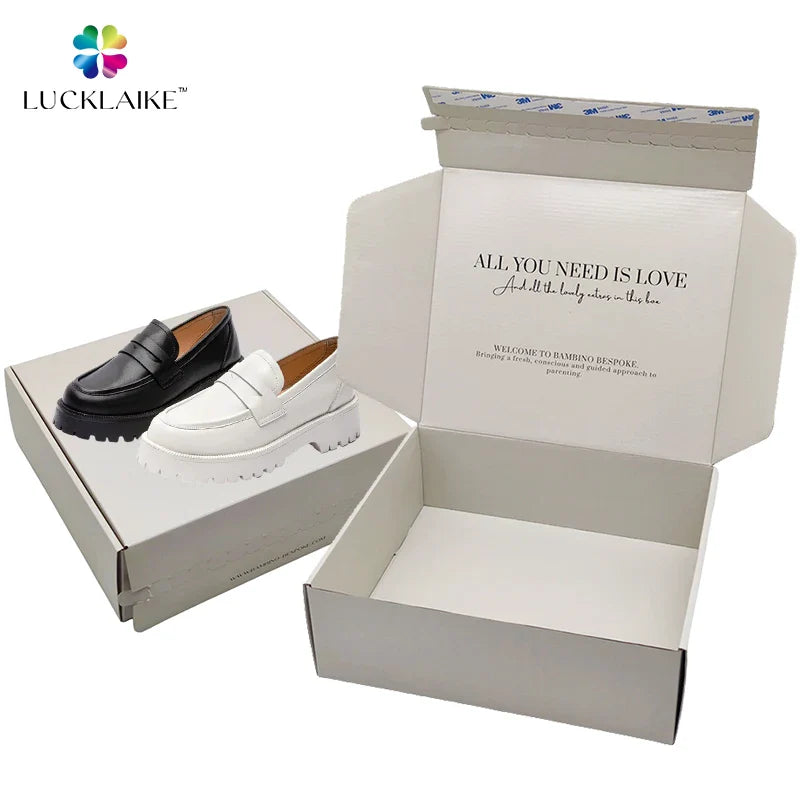 Custom Printed E-Commerce Packaging Box Corrugated Cardboard Papierkarton Mailer Black Post Cajas Shipping Box