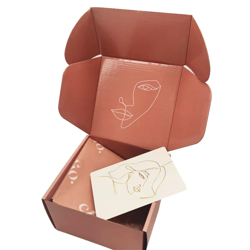 Luxury Corrugated Press on Post Underwear t Shirt Clothing Fold Gift Packaging Mailing Shipping Boxes Custom logo