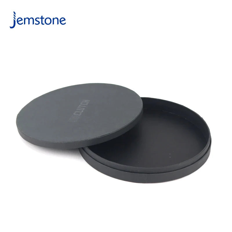 Luxury Eco-Friendly Black Handmade Paper Tube for Perfume Makeup Powder and Cosmetic Cardboard Cylinder Box Packaging