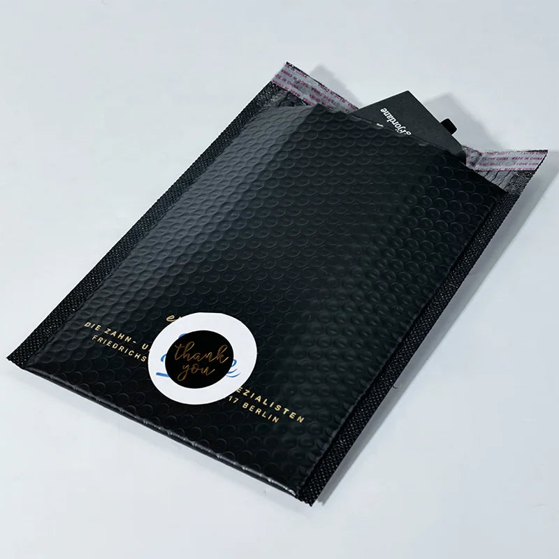 High Quality Shipping Envelope Bag 6x10 Waterproof Black Packing Bubble Bags Custom Bubble Mailer with Logo