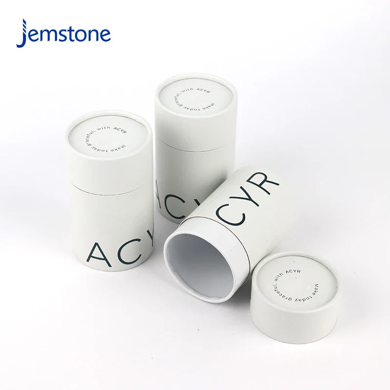 Custom Luxury Cosmetic Bottle Box Kraft Cardboard Tube Tea Coffee Cylinder Packaging Skincare Essential Oil Perfume Paper Tube