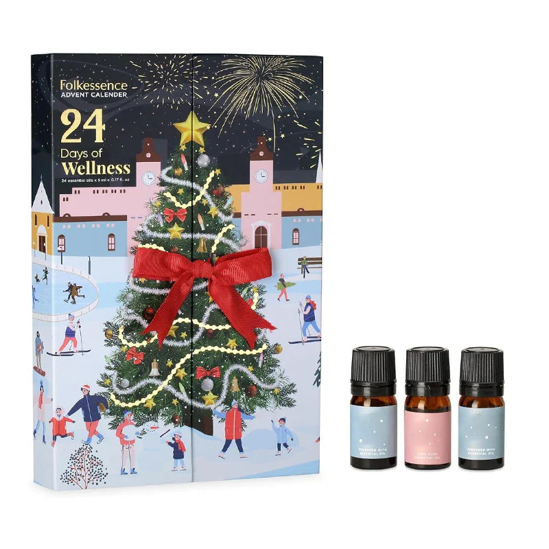 Custom Personalized Handmade 12/24 Days Christmas Packaging Gift Box Luxury Empty Blank Advent Calendar Box With Logo