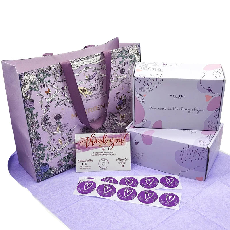 Free Design Cute Pink Anime Girl Custom Eco Corrugated Paper Mailing Boxes Packaging for Beauty / Skincare / Cosmetic Packiging