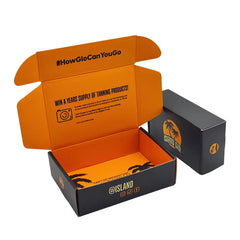 Free Design Custom Logo Eco-friendly Black Paper Mailer Box Natural Beauty Self-Care Packaging for Mailing Shipping Boxes
