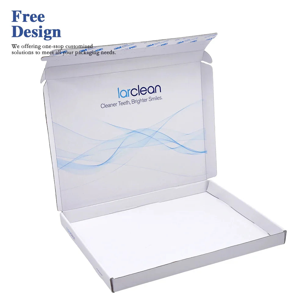 Custom White Corrugate Tear Strip Printed Self Sealing Mailer Delivery Shipping Boxes Wholesale Cajas Personalizadas with logo