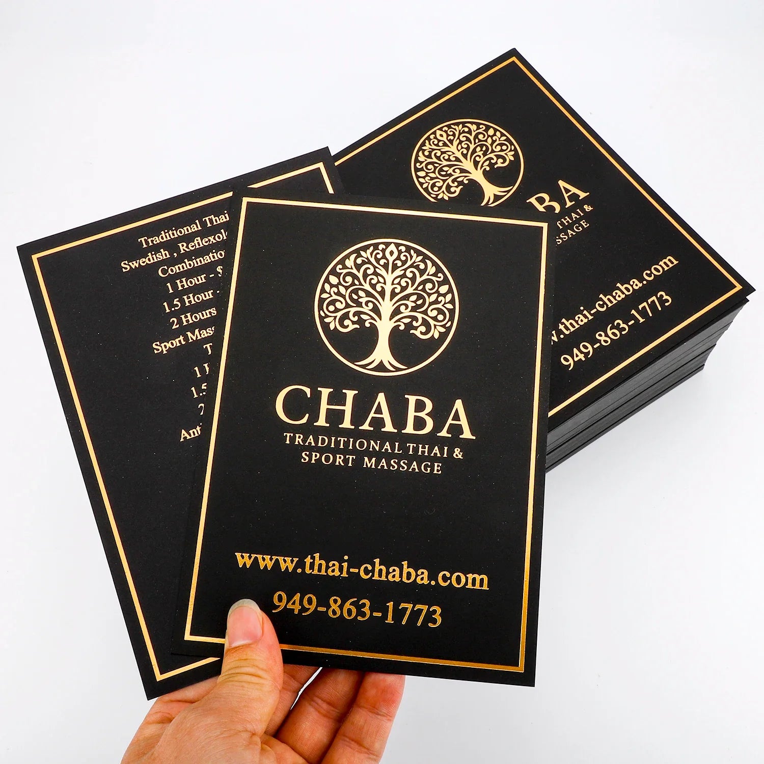 Personalized Custom Gold Foil Postcards Printing Thank You Merry Christmas Greeting Gift Card With Envelopes for Small Business