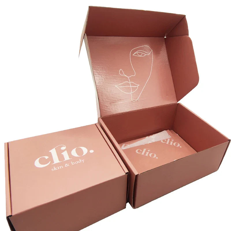 Luxury Corrugated Press on Post Underwear t Shirt Clothing Fold Gift Packaging Mailing Shipping Boxes Custom logo