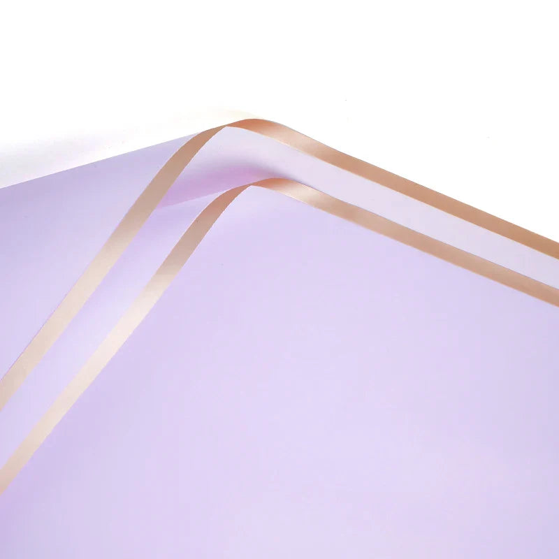 Korean Bouquet Wrapping Paper Flower Phnom Penh Jelly Film Waterproof Translucent Gold Edge Luxury Wrapping Paper for Flowers