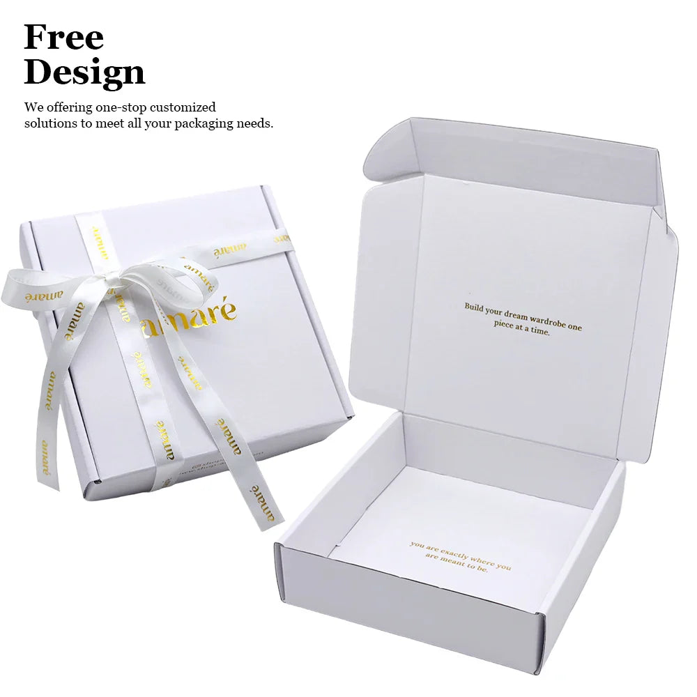 Custom Corrugated Mailer Cardboard Hot Stamping Pink Shipping Boxes for Clothing Shoe Perfume Packaging Paper Boxes for Business