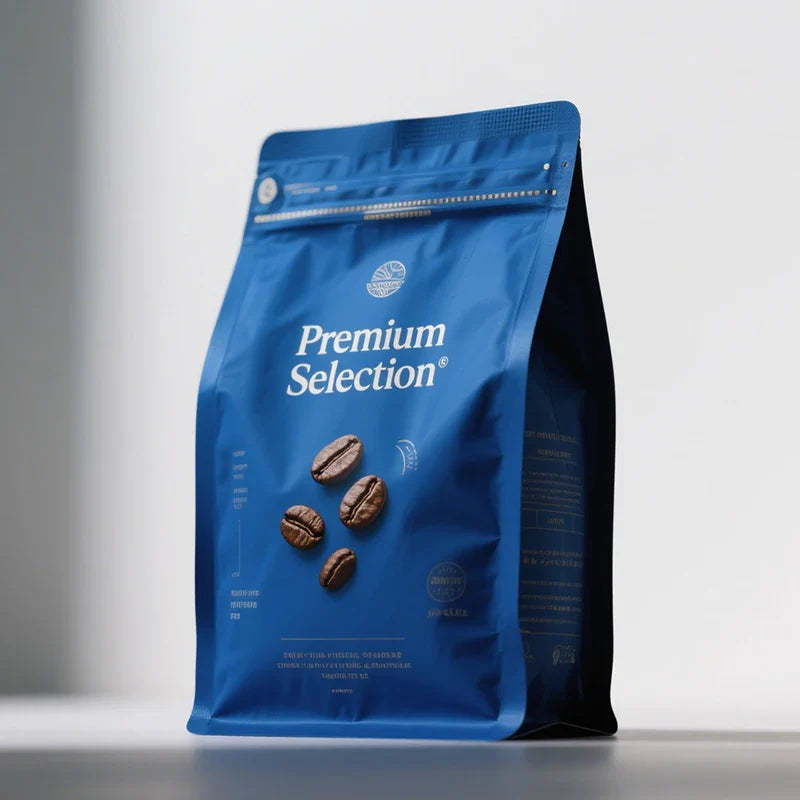 Wholesale 12OZ Aluminum Foil Empty Plastic Matte Outside Coffee Bean Powder Pouches With Valve