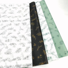 OEM/ODM Customized Luxury Waterproof White and Black Wrapping Paper with Own logo Thin Wrap Paper for Shoes/box/bags/books/Gift