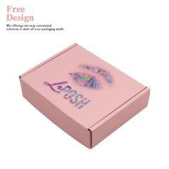 Customized Luxury Personalized Matte Pink Shipping Mailing Parcel Package Paper Lash Packaging Boxes for Clothing