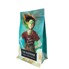 Custom Printed Empty Cafe Doypack Pouch Mylar Ziplock Stand up Coffee Packaging Bags With Valve and Zipper