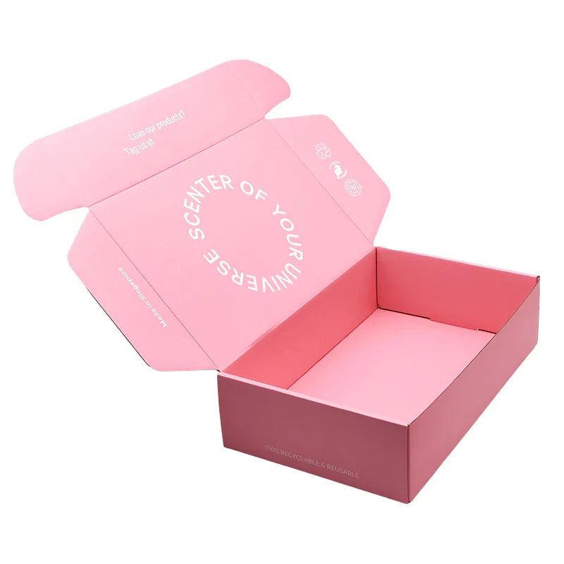 Custom Box Packaging Tshirt Shipping Cardboard Carton PR Courier Package Collection Postal Parcel Delivery Cardboard Boxes