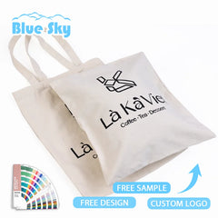 Customized Wholesale White Cotton Tote Bag With Logo High Quality Canvas Cotton Shoulder Tote Bag