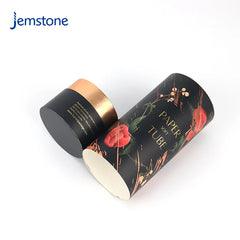 Printed Luxury Cosmetic Perfume Bottle Paper Tube Round Kraft Cardboard Skincare Essential Oil Boxes Cylinder Packaging