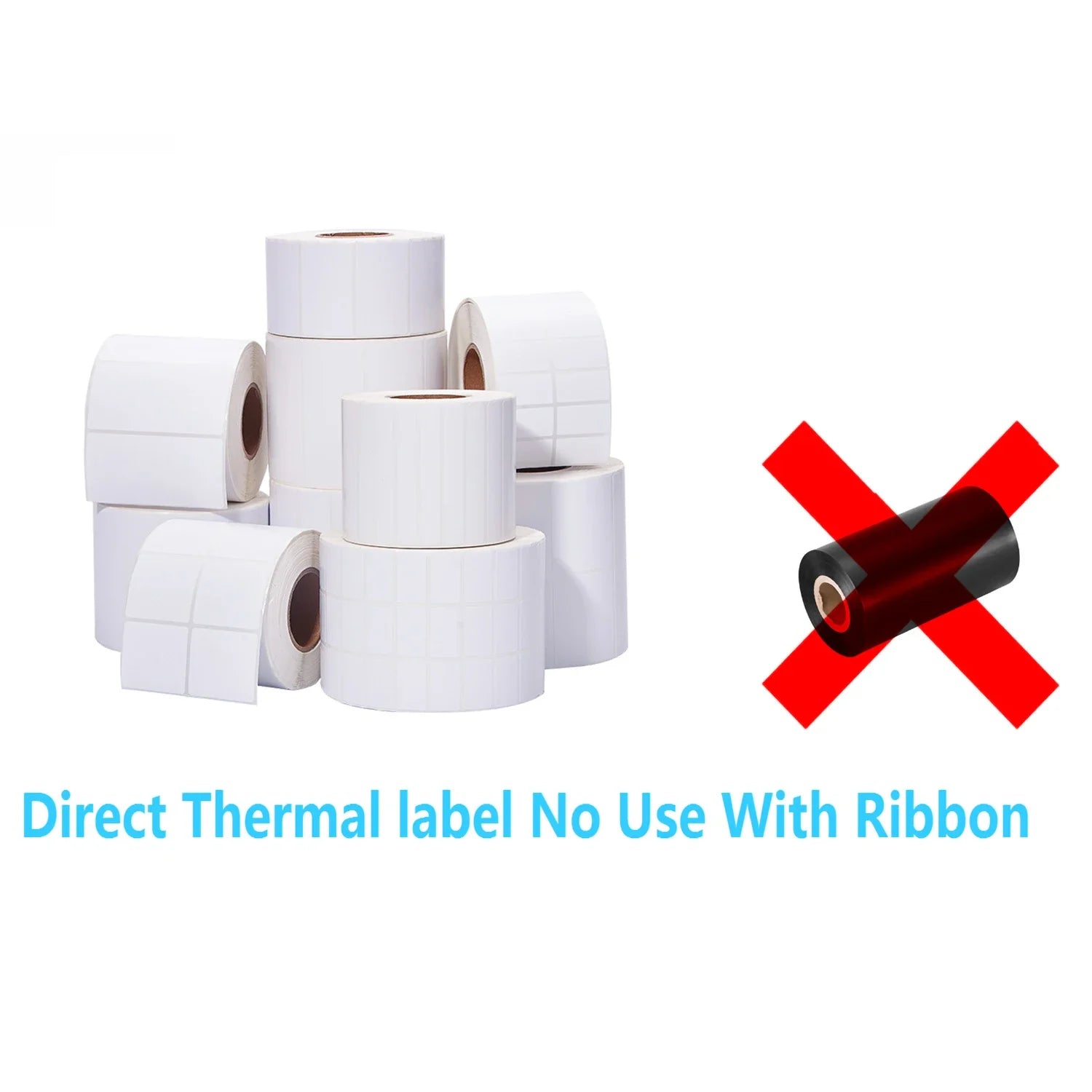 Premium Waterproof Oil Proof Scratch-resistant 800 Pcs Per Roll Direct Thermal Synthetic Paper Label 58x40 Sticker for Barcode