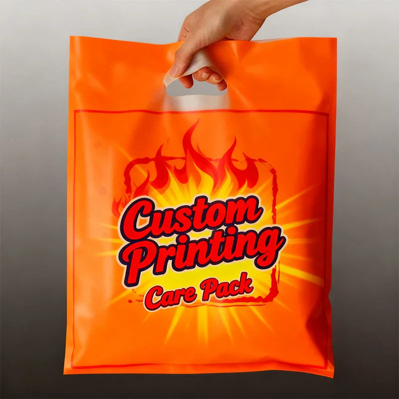 Wholesale Custom Plastic Shopping Bag With Logo Recyclable Bag Die Cut Handle Groceries Business Promotion Shopping Bags