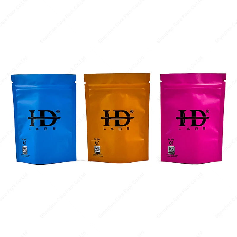 Smell Proof Mylar Pouch Heat Seal Foil Ziplock Edible Laminated Resealable Bags With Zipper Top