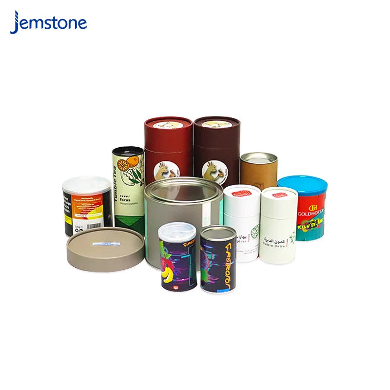 Custom Food Grade Eco Friendly Recycled Cylinder Box Tea Coffee Cardboard Kraft Food Paper Tube Packaging
