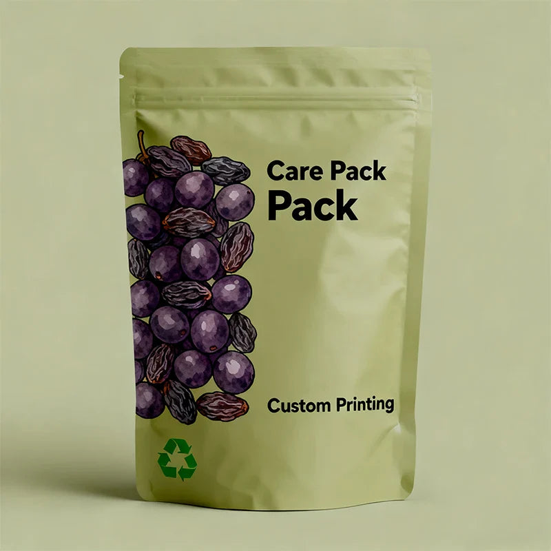 Customized Compostable Doypack Plastic Sealable Dried Fruit Nuts Seeds Packaging Pouch for Food Packing