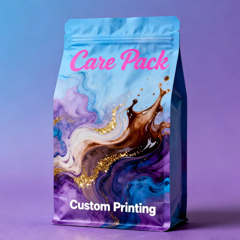 Bolsa Coffee PE Plastic Composite Food Square Flat Bottom Cafe Bean 8 Side Sealed Packaging Bags