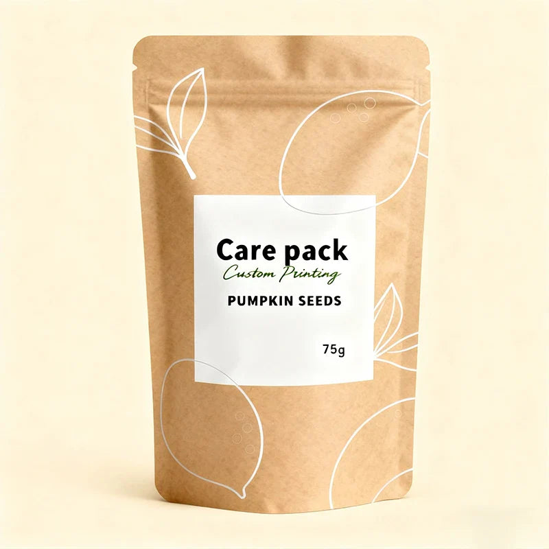 Foil Snack Tea Chocolate Packaging Food Grade Zipper Doypack Edible Mylar Laminated Stand up Bag for Cashew Nuts