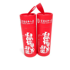 Electronics Package Printing Logo Red Paperboard Cylinder Round  USB Cable Custom Cardboard Paper Tube Box
