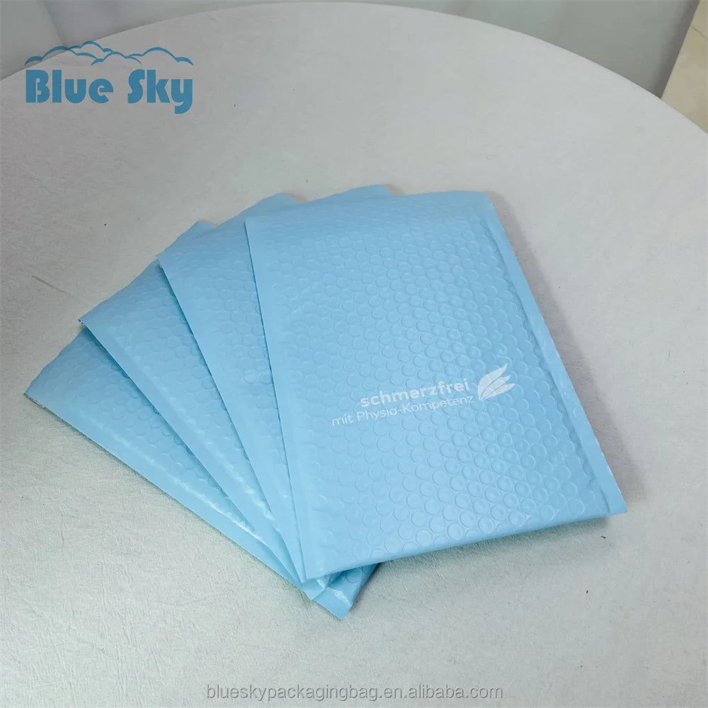 Eco-Friendly Blue Bubble Wrapping Bags - Recyclable & Biodegradable Options, Lightweight Mailer for Easy Storage & Transport
