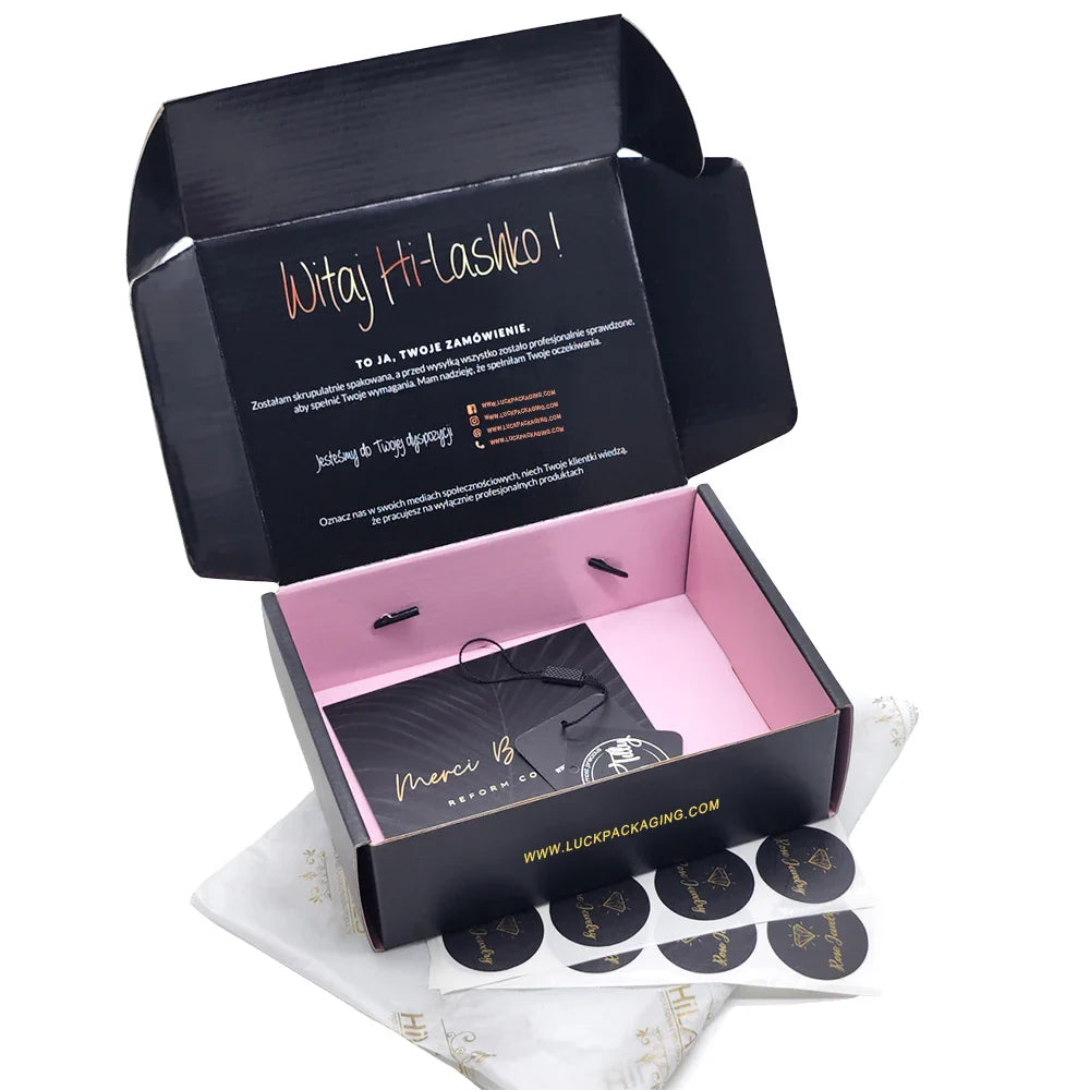 Custom Logo Cajas Corrugated Skincare Clothing Mailing Delivery Cardboard Post Paper Packaging Box Eco-Friendly Sponge Socks