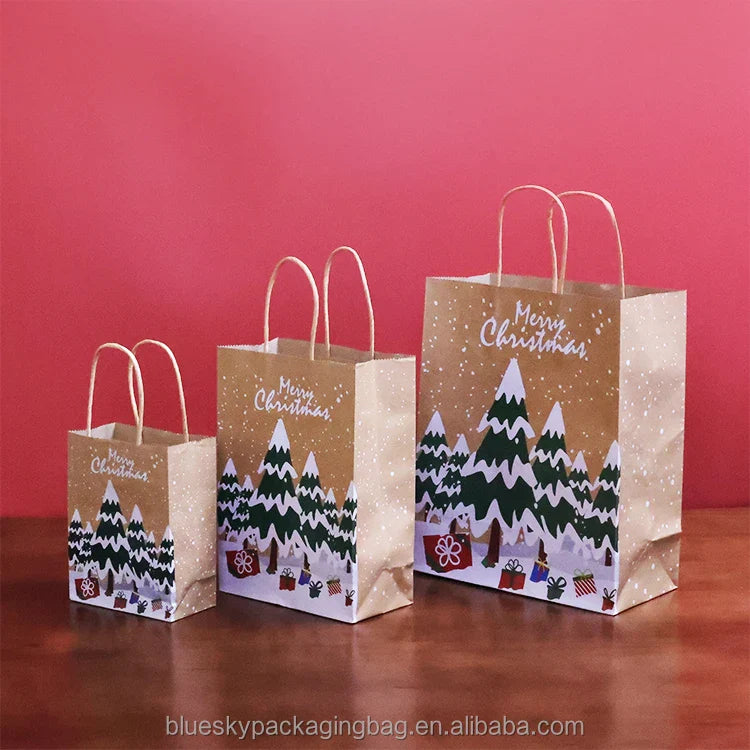 High-Quality Kraft Paper Bag - Strong Brown Paper Shopping Bag with Handle for Retail & Grocery