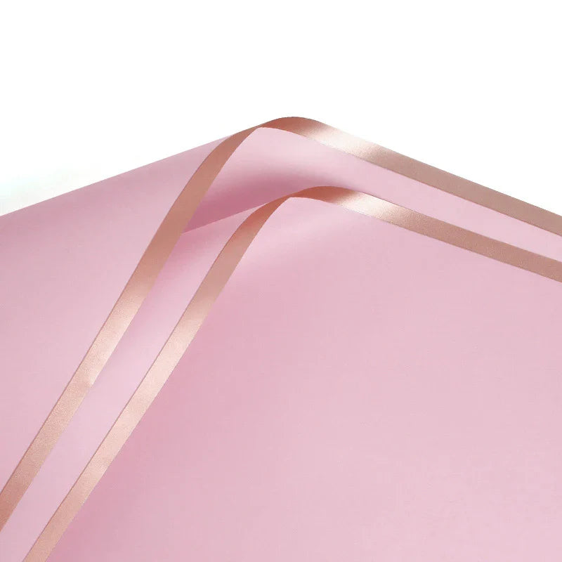 Korean Bouquet Wrapping Paper Flower Phnom Penh Jelly Film Waterproof Translucent Gold Edge Luxury Wrapping Paper for Flowers