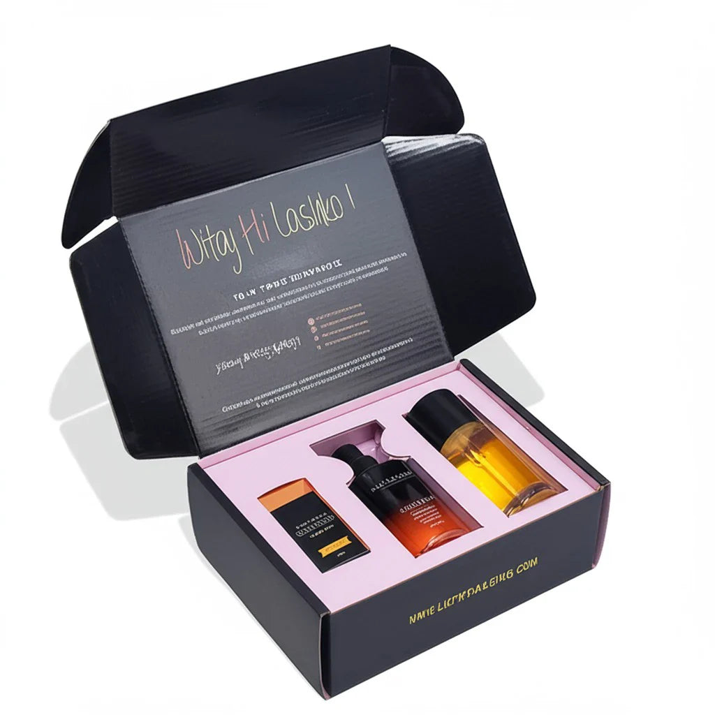 Customised Printing Recycled Foldable Kraft Corrugated Box Packaging Cosmetics Bottle Carton Paper Postal Pr Boxes for Packaging